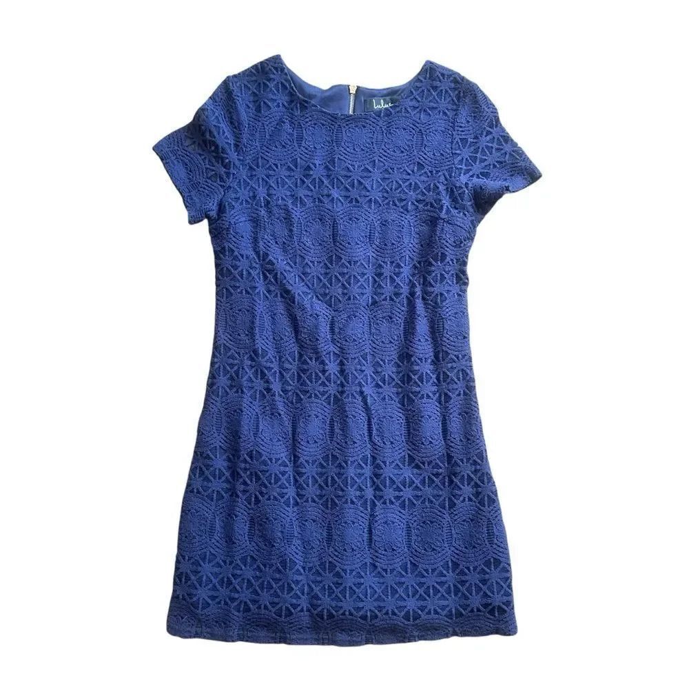 Lulu’s  Navy Blue Textured Lace Dress SMALL  NWT